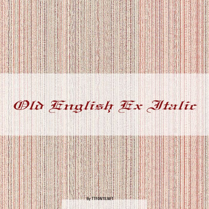 Old English Ex Italic example